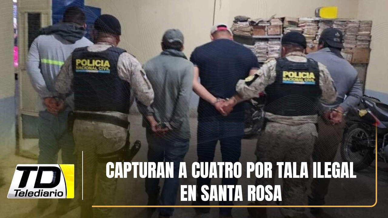Capturan a cuatro por tala ilegal en Santa Rosa