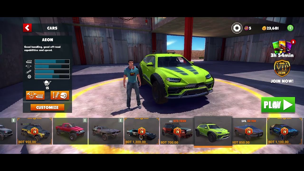 17th day in Off The road . Car games . 