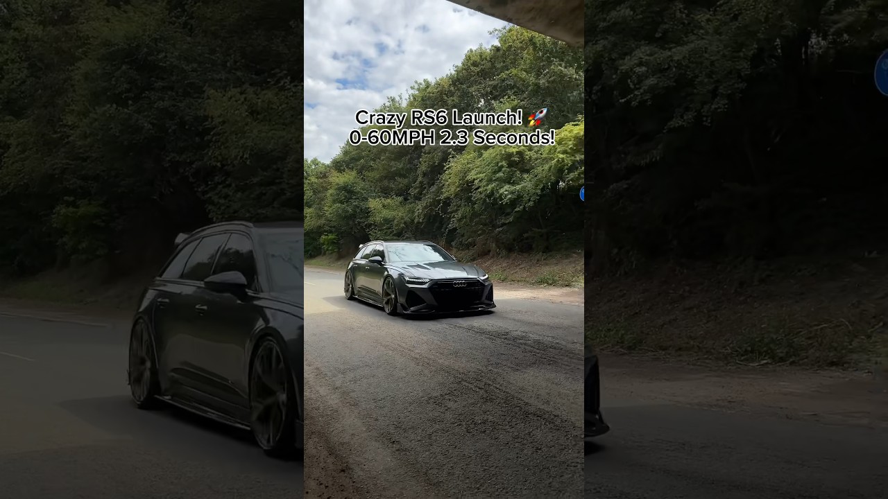 Insane Audi RS6 0-60Mph launch!⚡️🚀 #audirs6 #rs6c8avant #rs6c8 #audiquattro #audiobsession