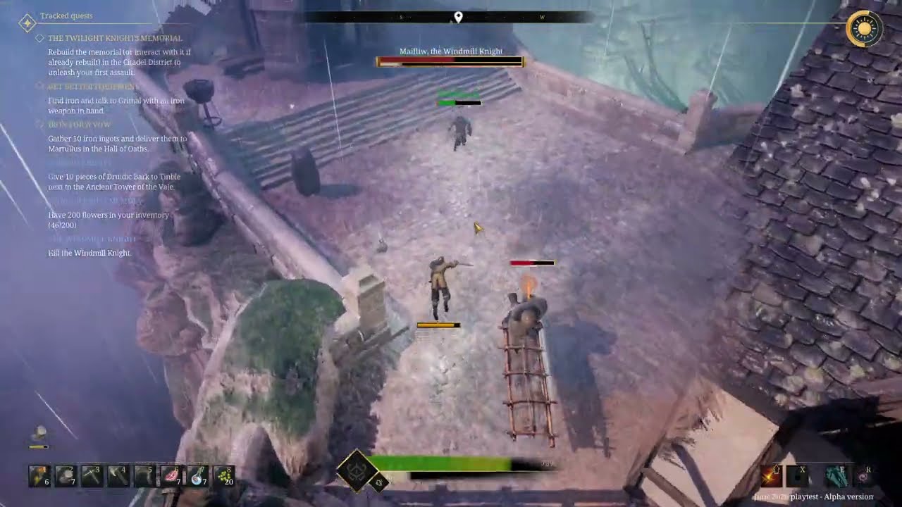 Wardens of Avalon Playtest - Mailliw, the Windmill Knight Boss Fight