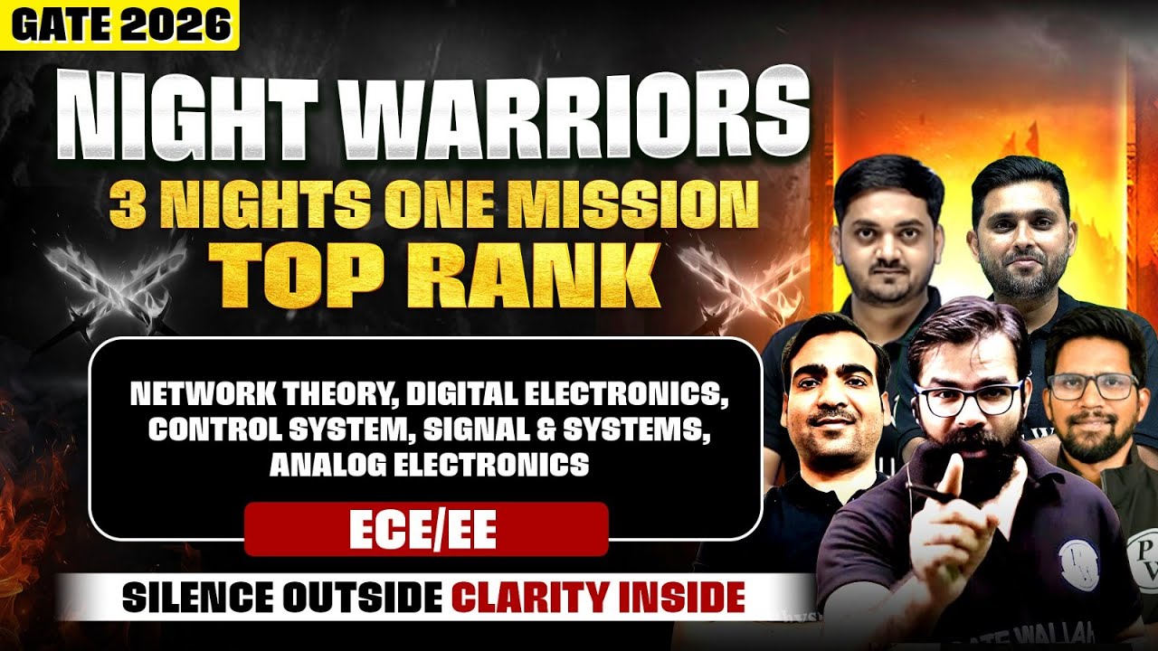 GATE 2026 | Network, Control, Signal, Digital & Analog Electronics | ECE, EE | Night Warriors Series