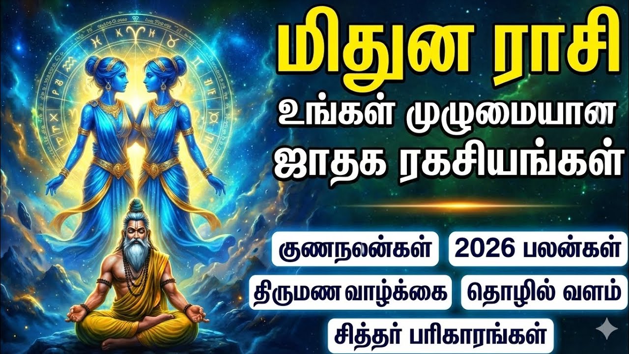 மிதுன ராசி 🔥 உங்கள் முழுமையான ஜாதக ரகசியங்கள் | 2026 குரு பலன் வாழ்க்கையை திருப்பும்
