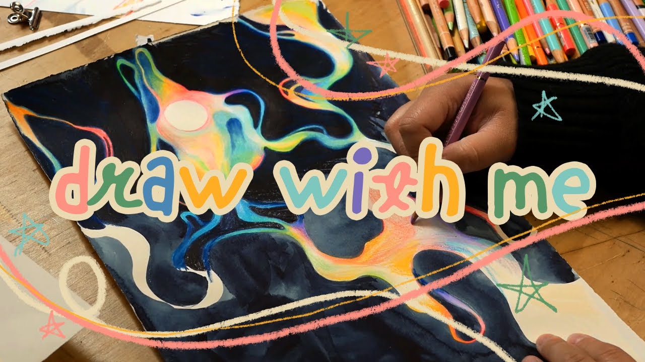 draw with me ✷ color pencil illustration for MOSSERY!