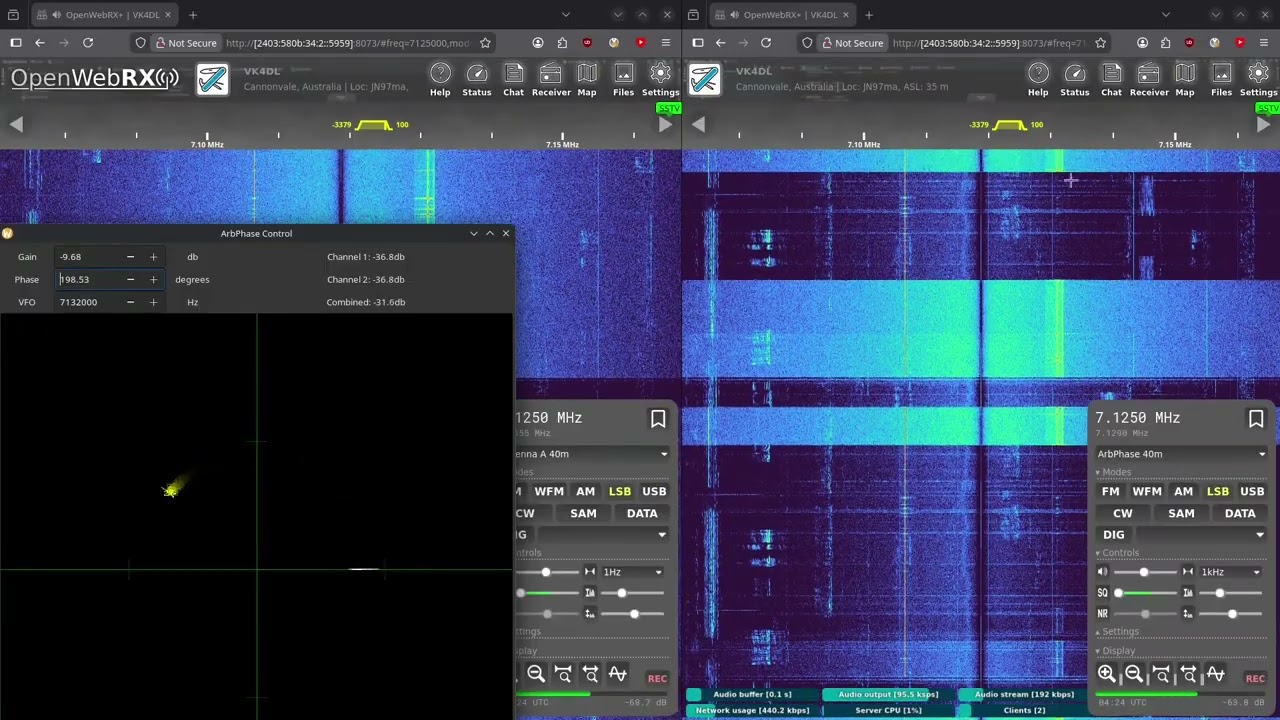 CoherentSDR: Testing ArbPhase