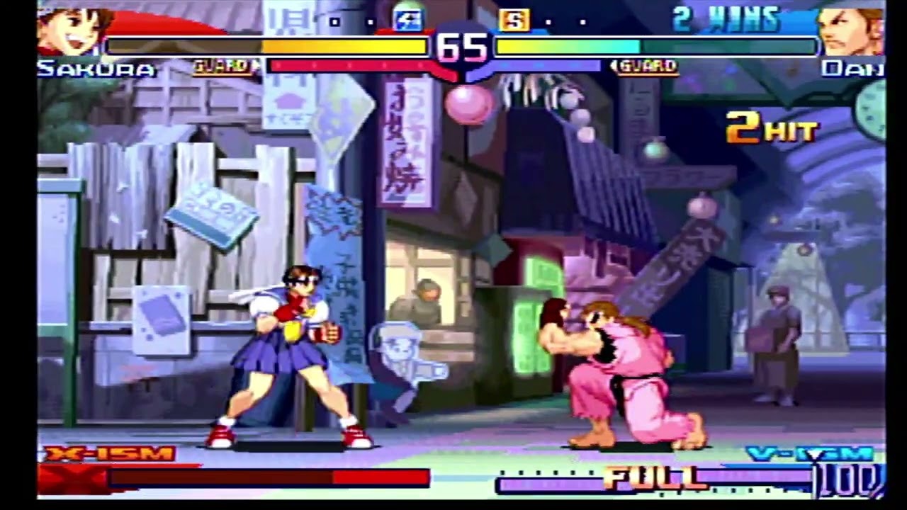 Street Fighter Alpha 3(Dreamcast)-Sakura vs Dan