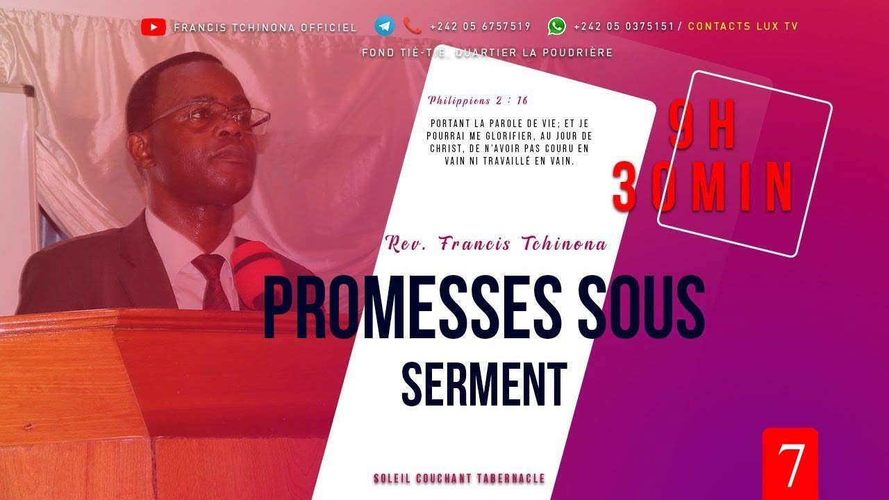 ZACHARIE 2:8 AVEC LE PASTEUR FRANCIS TCHINONA | DIMANCHE 03.10.2021
