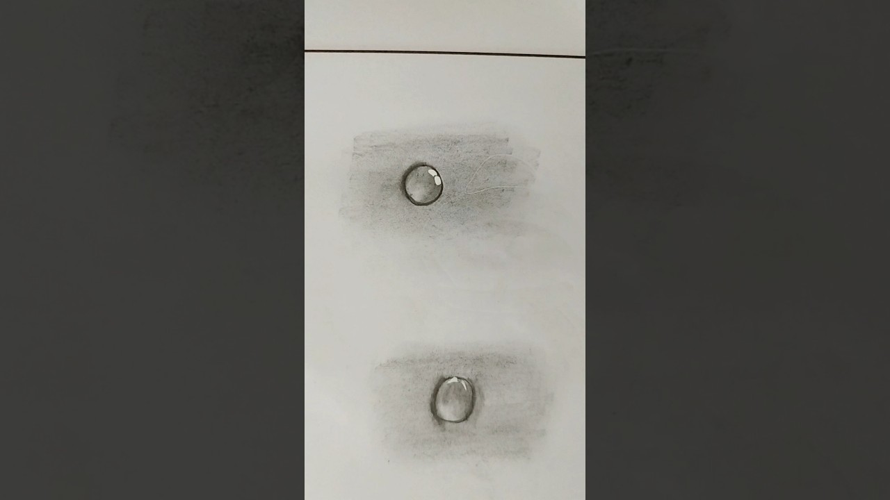 Pencil Water Drop Art | Realistic Water Drop Drawing | Satisfying Sketch