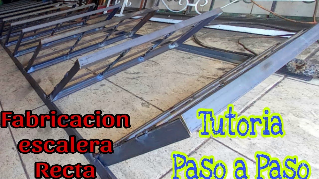Fácil Como Fabricar una escalera de Rampa (O) recta de herrería Paso a Paso.