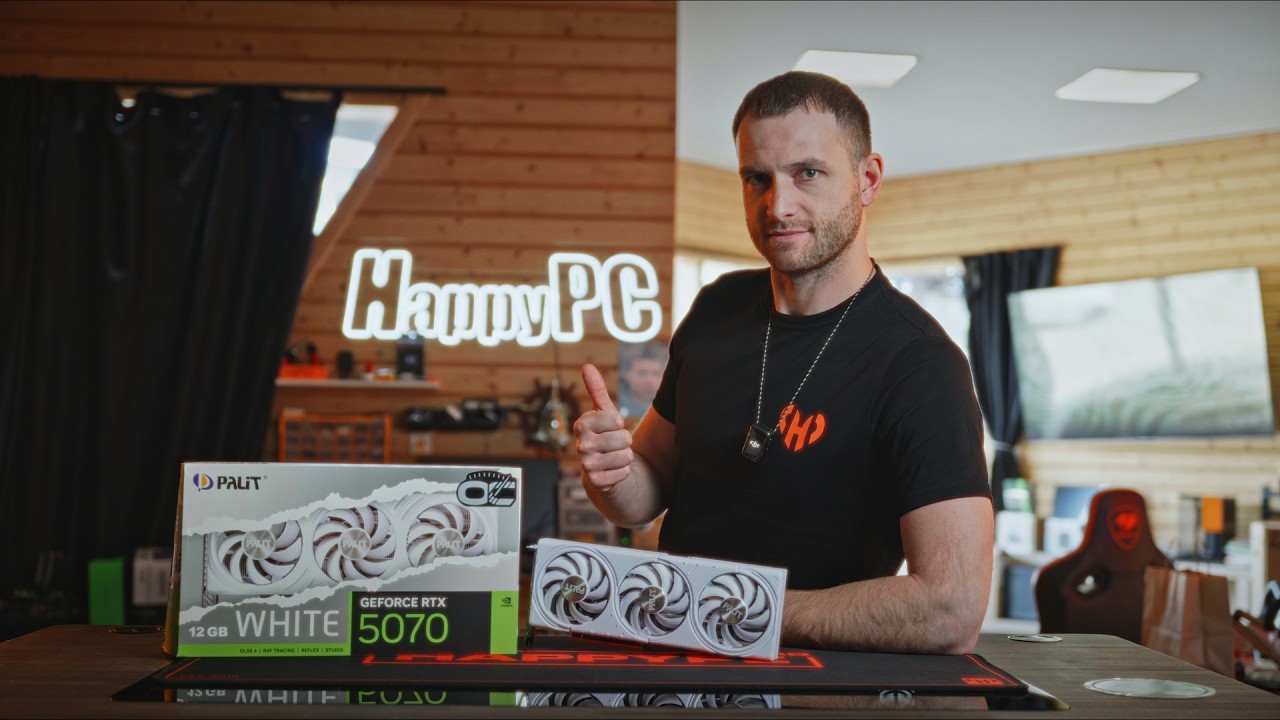 Самая доступная (с 3 вертушками) PALIT RTX5070 WHITE за 69999 в DNS!