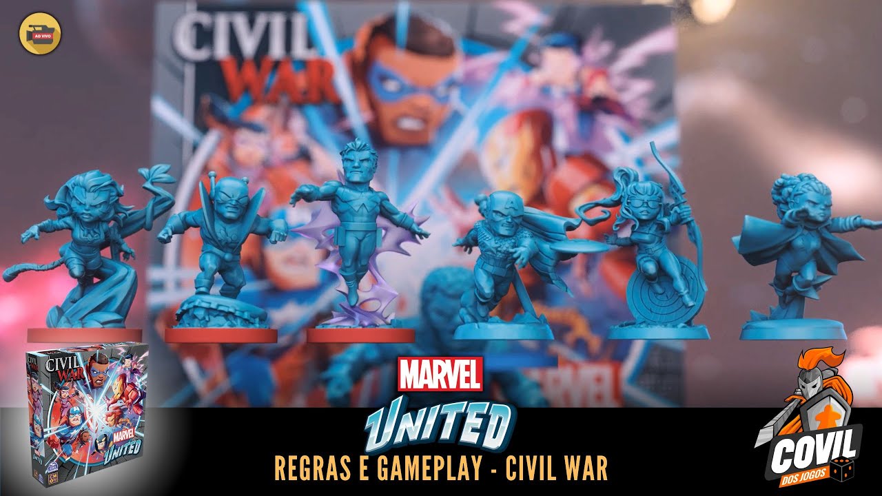 Marvel United Civil War -  Regras e Gameplay (Versão Galápagos)