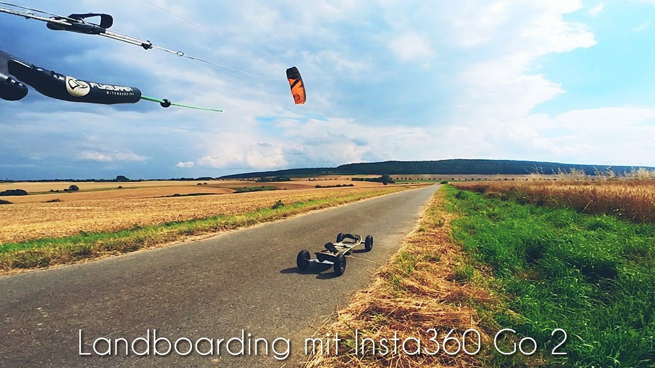 Landboarding zw. Getreidefeldern mit neuer Actioncam Insta360 Go 2 | 