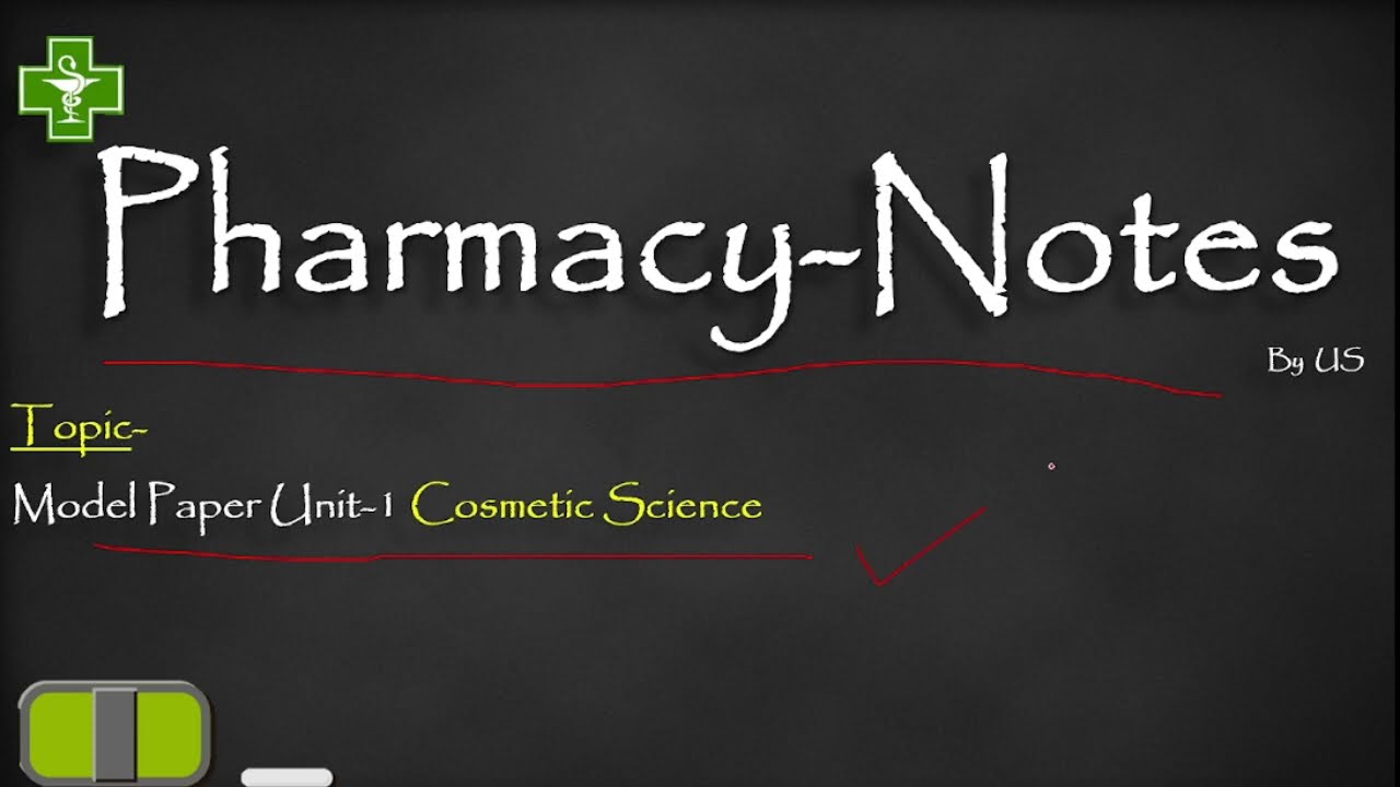 Model paper-1 cosmetic science (Cosmetic and Cosmeceutical Products)