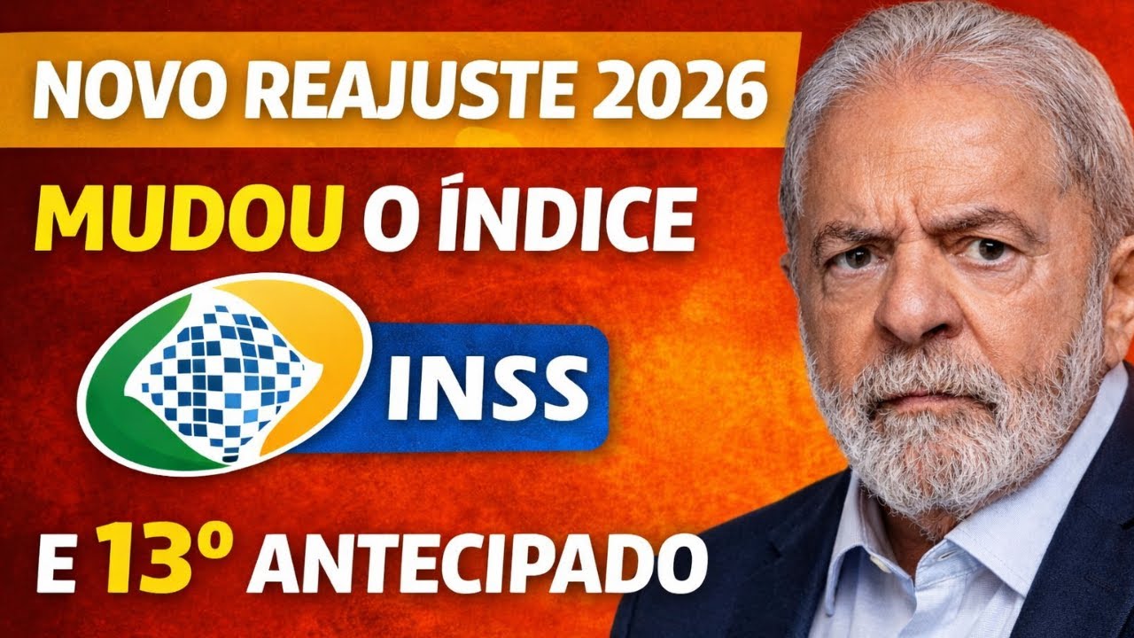 🚨 NOVO REAJUSTE INSS 2026 APOSENTADOS ACIMA DO M&Iacute;NIMO (4%?) + 13&ordm; SAL&Aacute;RIO INSS ANTECIPADO