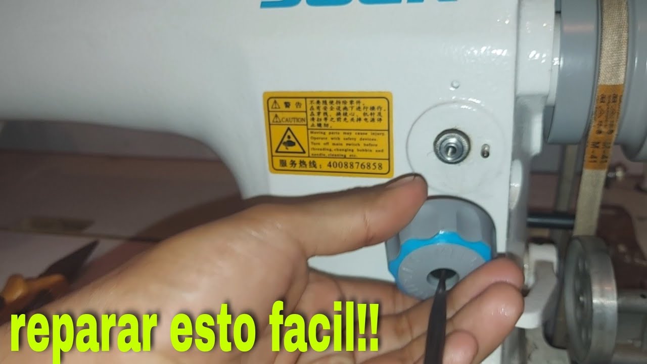 como reparar la puntada de la maquina de coser recta industrial facil. (regulador de puntada)