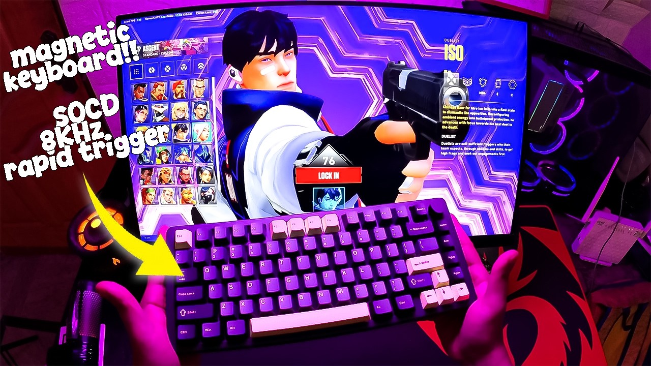 POV: Thocky Magnetic Keyboard & Relaxing Japanese Valorant ASMR (480hz)