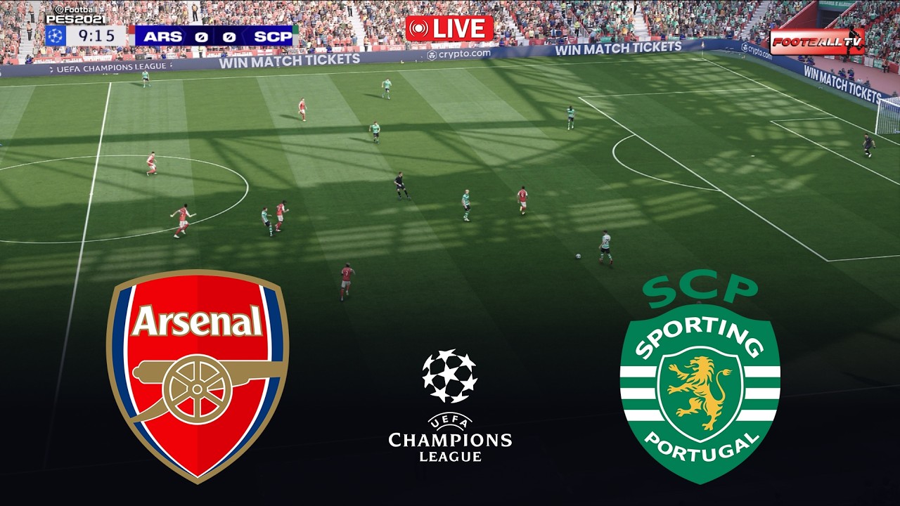 🔴ARSENAL vs SPORTING - UEFA Champions League 2026 | Pes 21 Gameplay Simulation