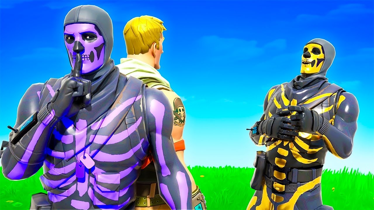 this NEW SKULL TROOPER made of my NO SKIN, then showed the OG SKULL TROOPER...