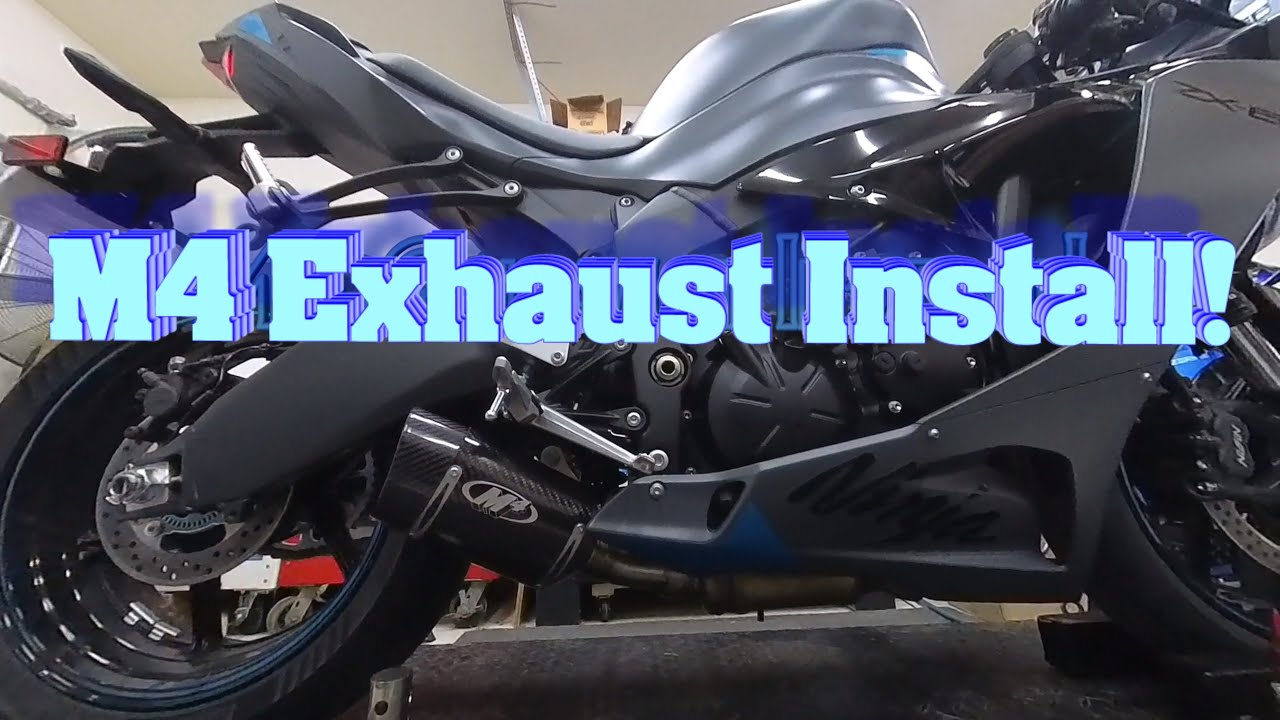 Установка выхлопной системы Kawasaki Ninja ZX6r M4 2025 года
