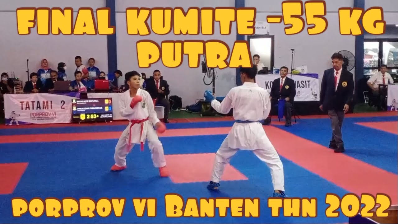 Final Karate -55 Kg Putra Porprov Banten 2022 Kota Tangerang VS Kota Cilegon