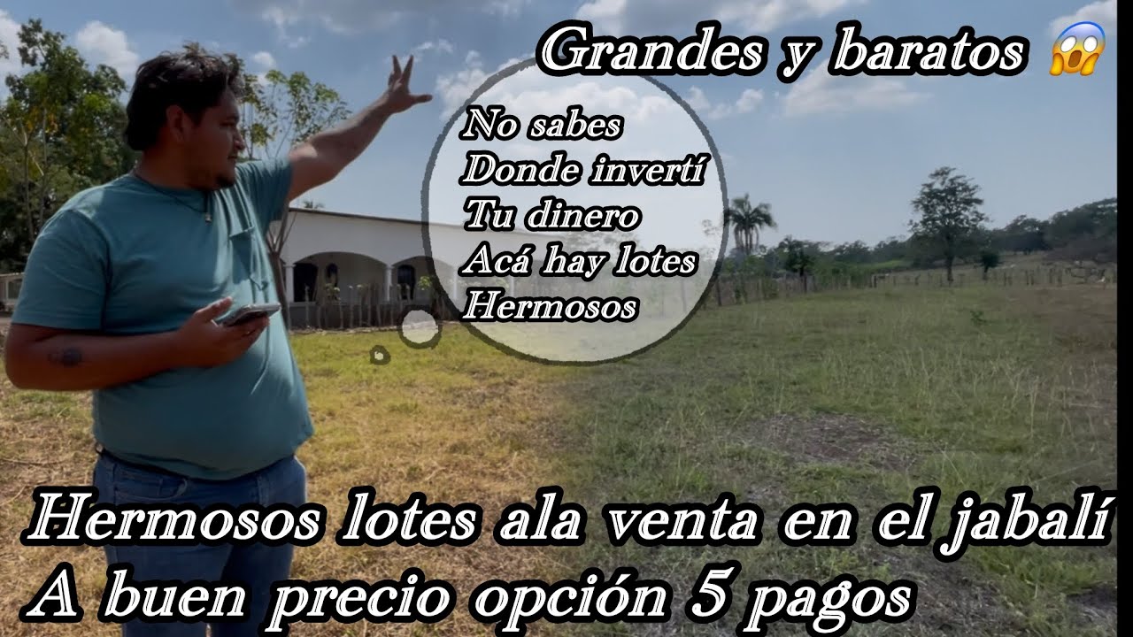 Vendo hermosos lotes grandes y baratos cerca del jabalí A 48,000 con facilidades de ?