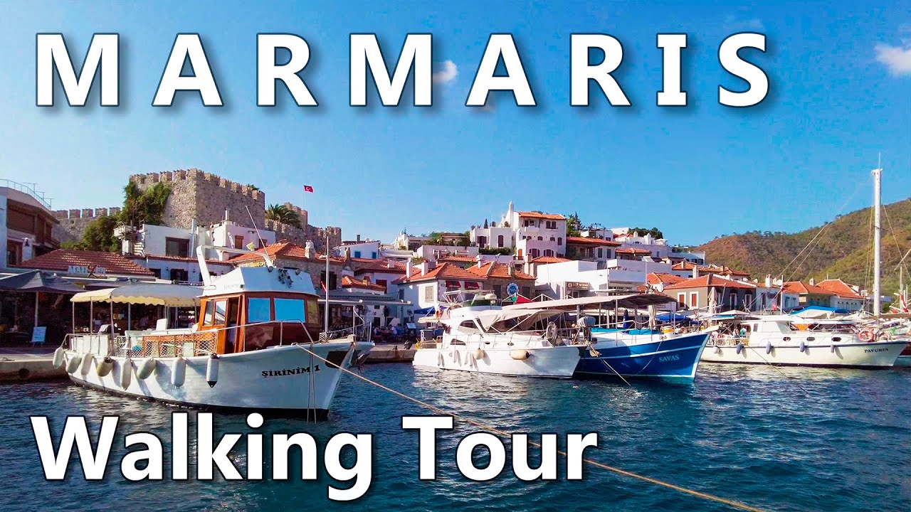 Marmaris Walking Tour, Muğla Turkey. 4K🇹🇷