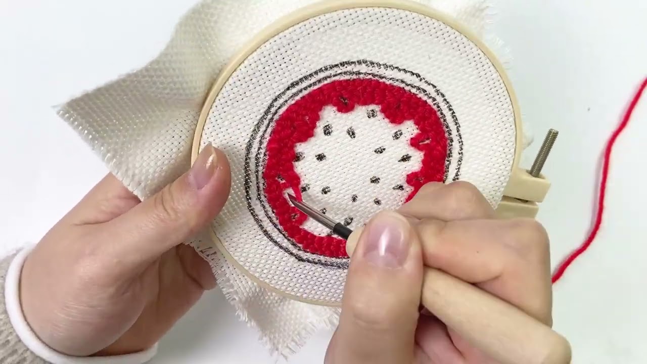 PUNCH NEEDLE KIT - DIY FRUITS COASTER