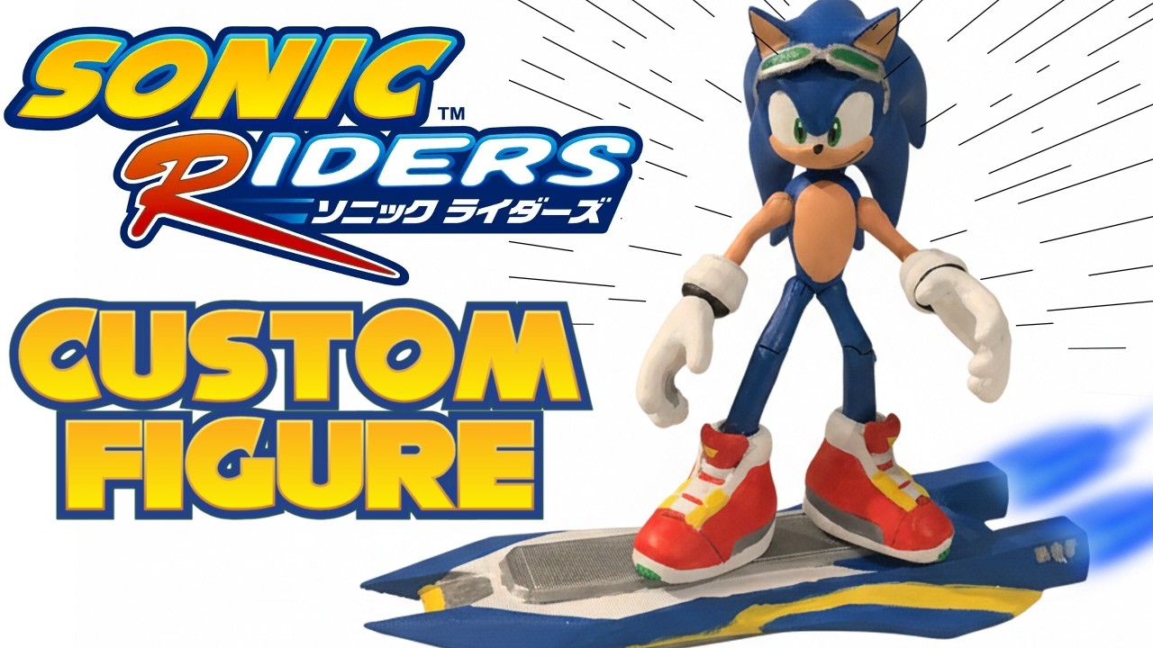 Кастомная фигурка Соника из серии Extreme Gear! Фигурка Соника от Jakks Pacific!