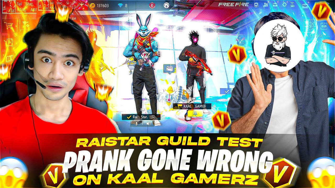 RAISTAR GUILD TEST PRANK ON KAAL GAMERZ || THE STAR #prank #freefire #raistar