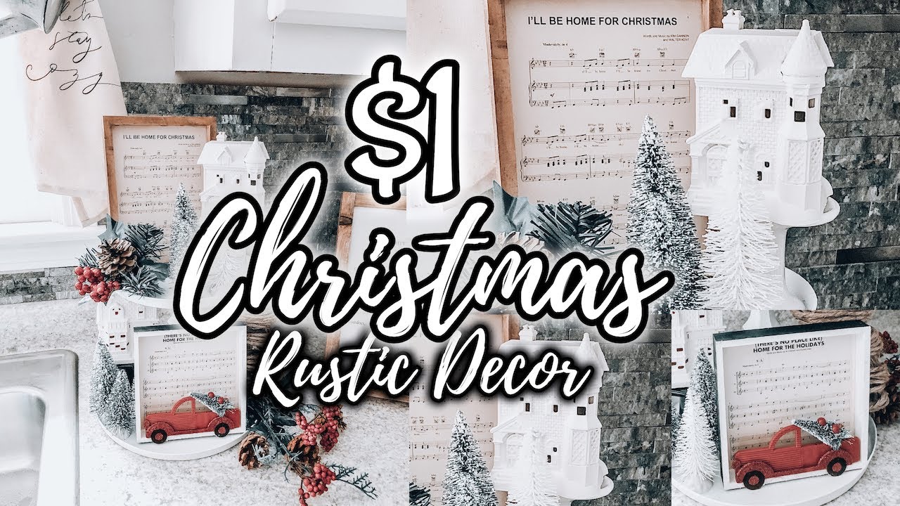 DOLLAR TREE RUSTIC CHRISTMAS DECOR| CHRISTMAS DECORATING IDEAS| *NEW* DOLLAR TREE CHRISTMAS 2020