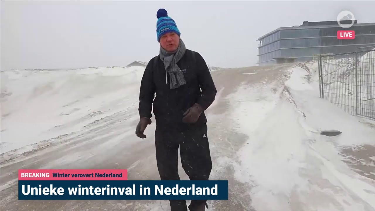 Weerplaza Live: sneeuwjacht in Nederland. Middagupdate