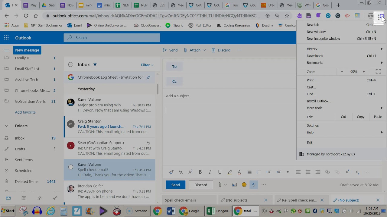 Outlook &mdash; как включить проверку орфографии