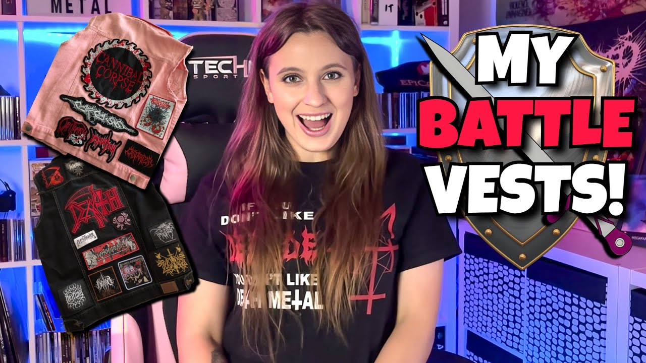 Showing off my Black and Pink BATTLE VESTS!
