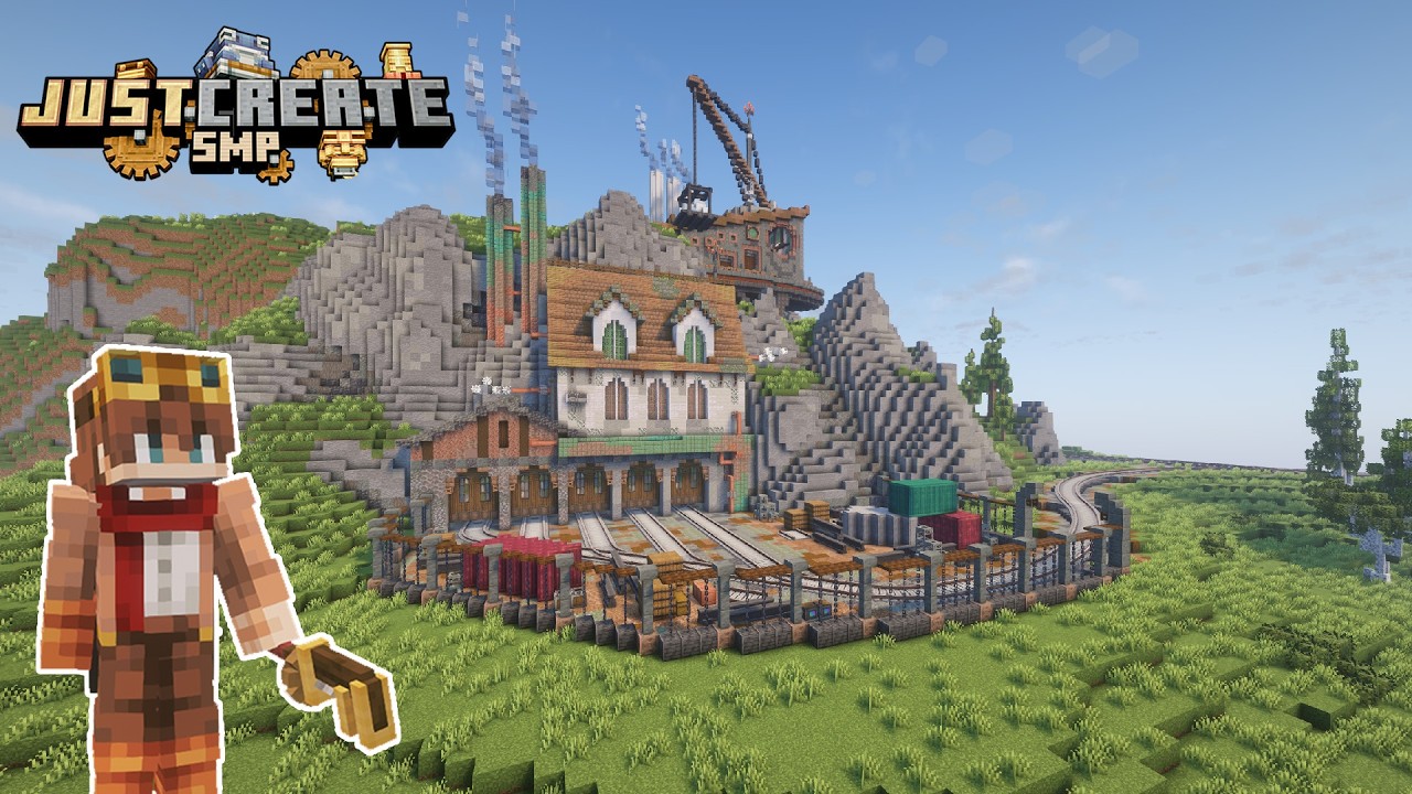 I Built a TRAINYARD in Minecraft Create Mod
