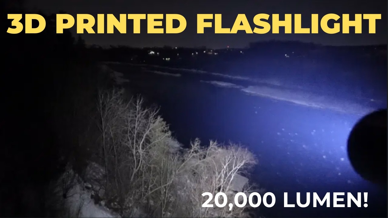 Ultrabright 3d Printed Flashlight (20,000 Lumen)