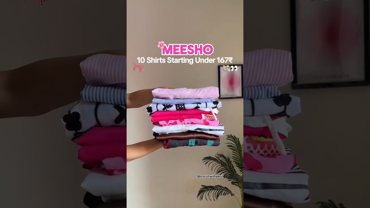 MEESHO SHIRT UNDER 199 BEST FINDS ✨🫧💕 #fyp #shirts #meeshoshirts #womenshirts #meeshofashion #meesho