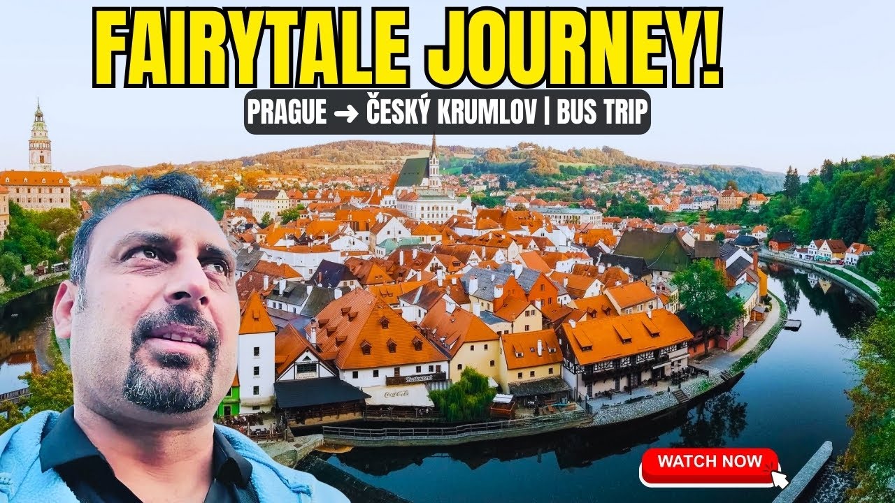 Prague to Český Krumlov by BUS 🇨🇿 | Fairytale Village Journey Begins | Part 1