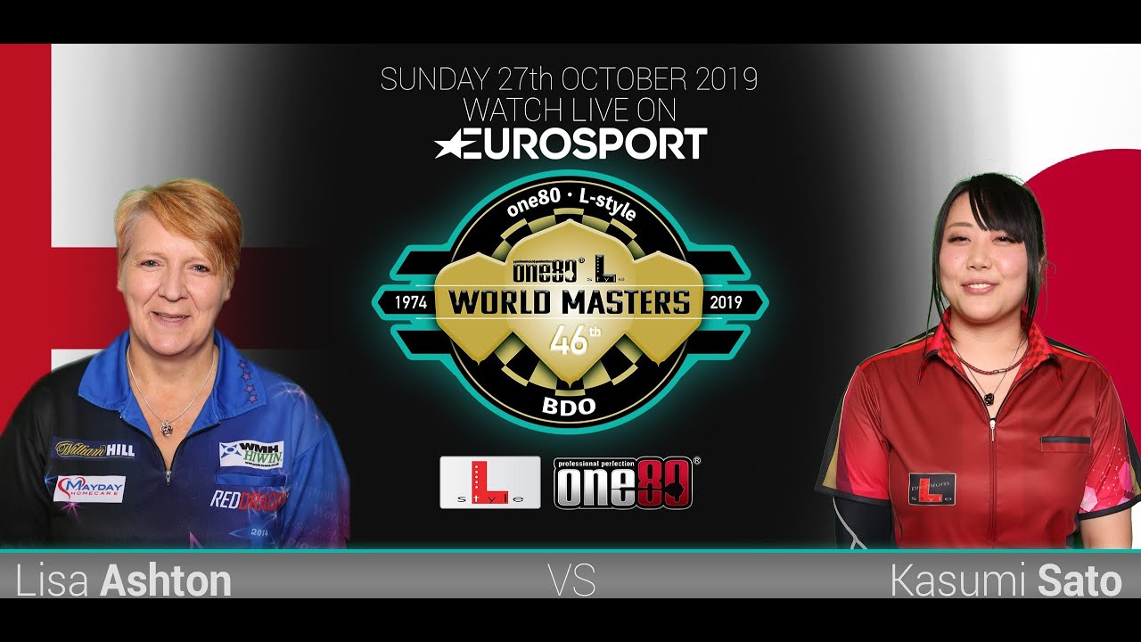 Kasumi Sato (佐藤かす美) vs Lisa Ashton  - One80 L-Style World Masters (2019) Semi Final