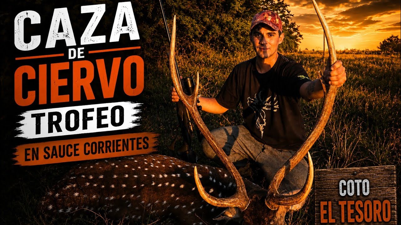 Caza de ciervo Axis en Corrientes Sauce (Coto el Tesoro).