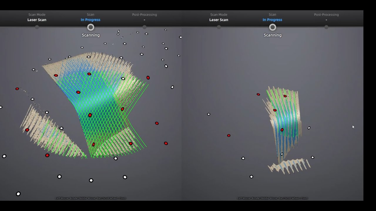 EinScan Rigil - 38 Cross Lines VS 7 Parallel Lines Time Comparison