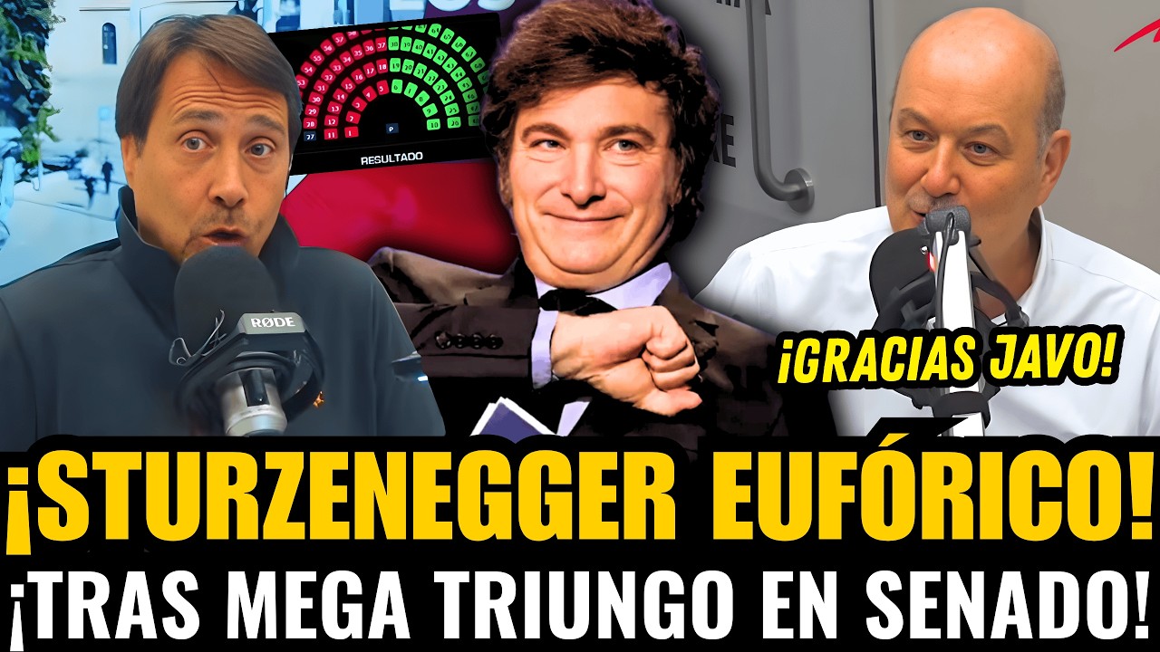 ¡STURZENEGGER EUFÓRICO TRAS el MEGA TRIUNDO de MILEI en el SENADO!