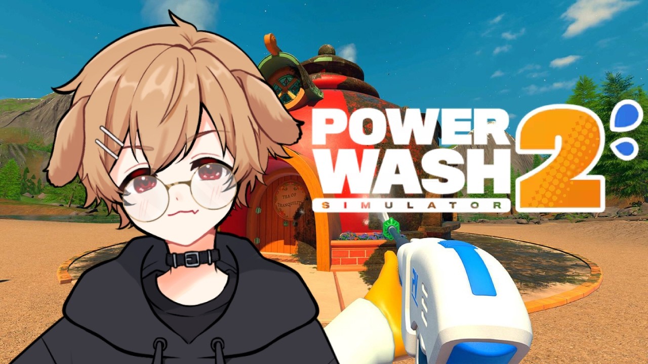 【視覚ASMR】雨の日の午後のチル大掃除。ジャーッという音と一緒にモヤモヤを消す【PowerWash Simulator2】