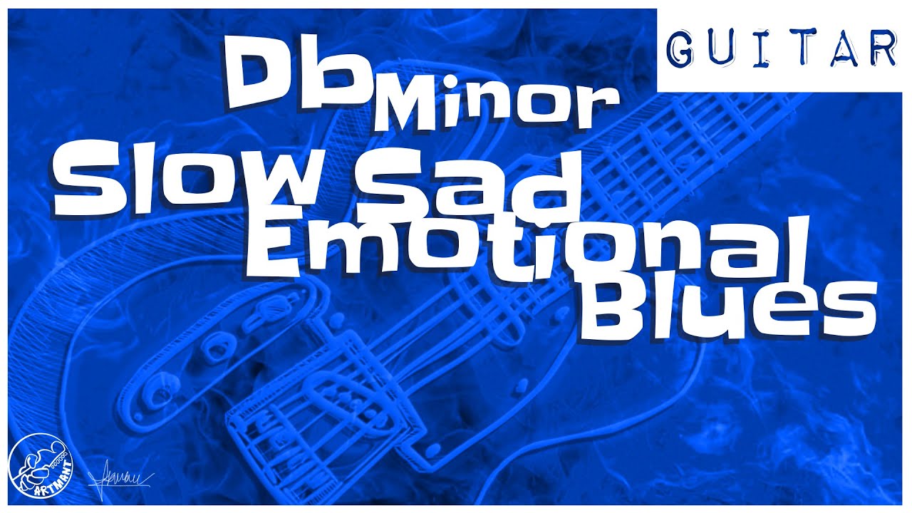 Slow Sad Emotional Blues Backing Track in Db Minor