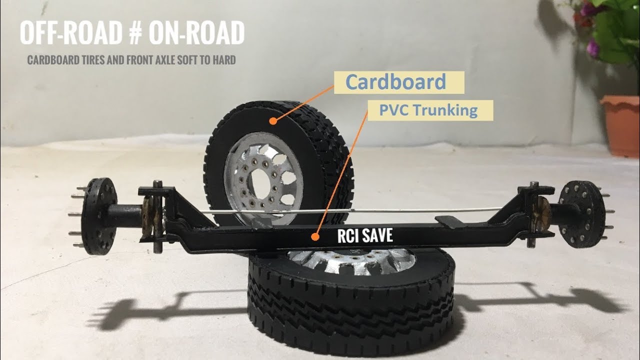 How to Make Cardboard RC Heavy Truck Front Axle On-Road Handmade at home Soft to Hard Project