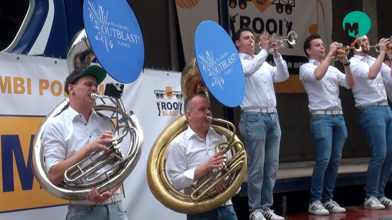 Blaaskapellen ‘Rooi Blaost’ zorgen voor feeststemming op Rooise markt  I Omroep Meierij