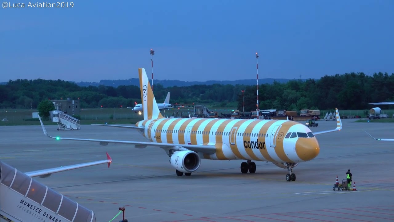 FIRST CONDOR Airlines Flight! |  Evening PLANESPOTTING at Münster/Osnabrück | 4K