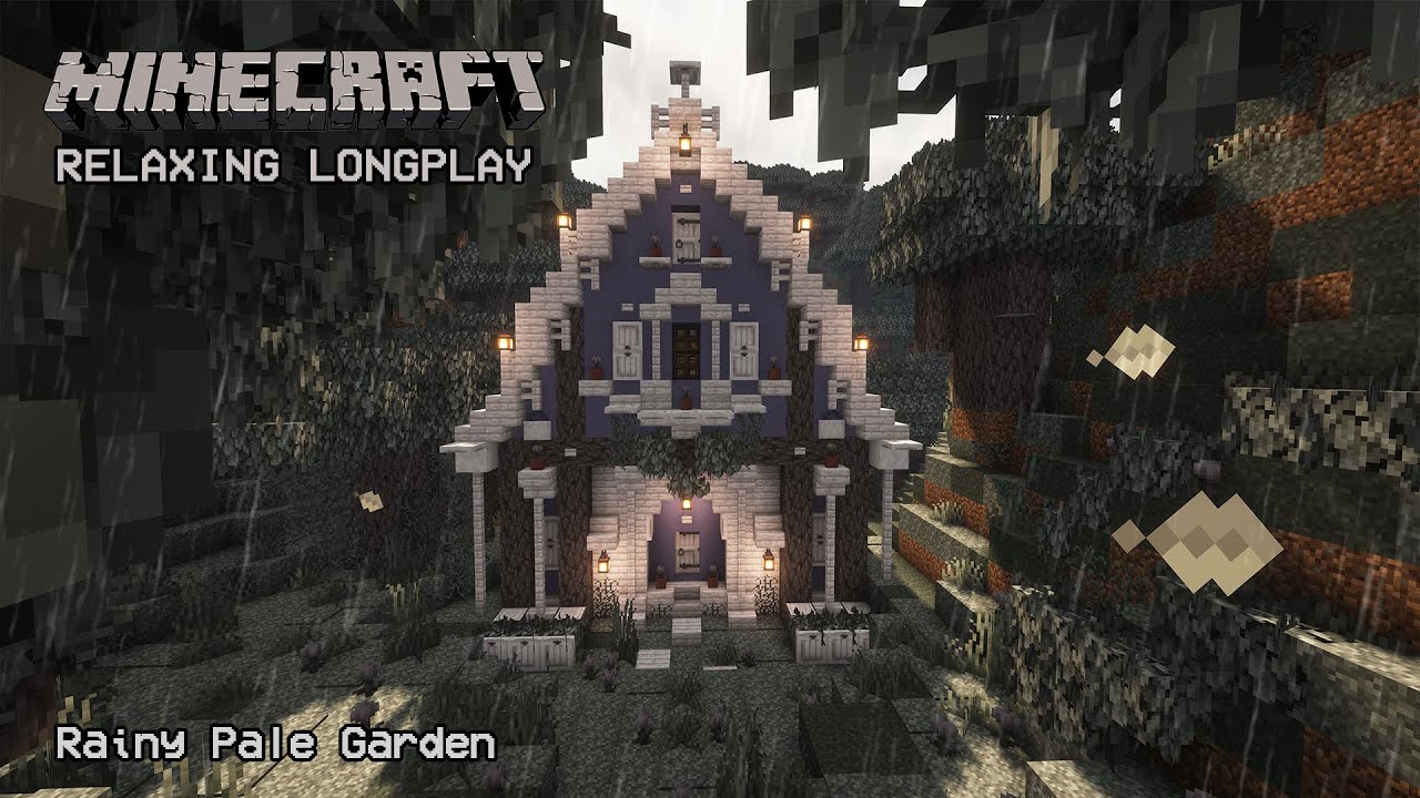 Minecraft Relaxing Longplay - Rainy Pale Garden - Cozy Cottage House (No Commentary) 1.21