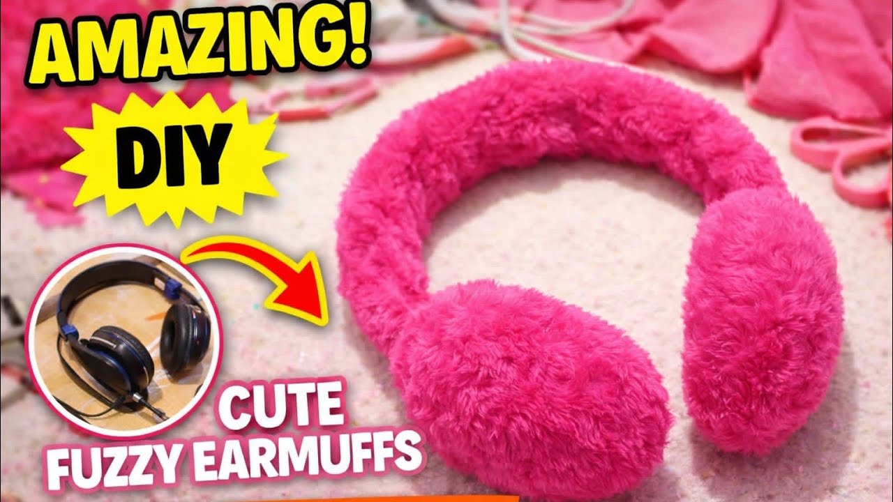 Diy of viral ear muffes at home #diy #art #craft #earmuff #artandcraft #satisfying 