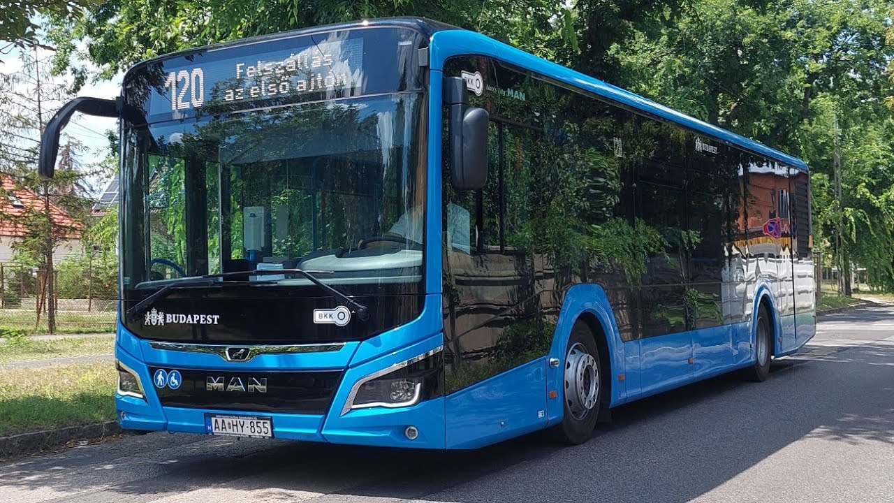 Budapest, 120-as busz Göncz Árpád városközpont M -Kámfor utca | MAN Lion's city 12C, AA HY-857