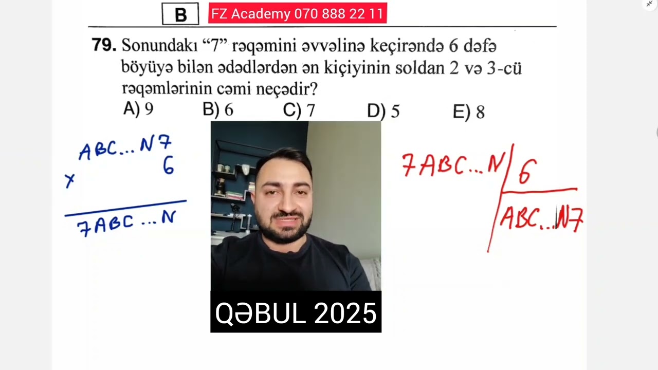 99% Tələbənin yaza bilmədiyi həmin o MƏNTİQ testi (QƏBUL 2025)
