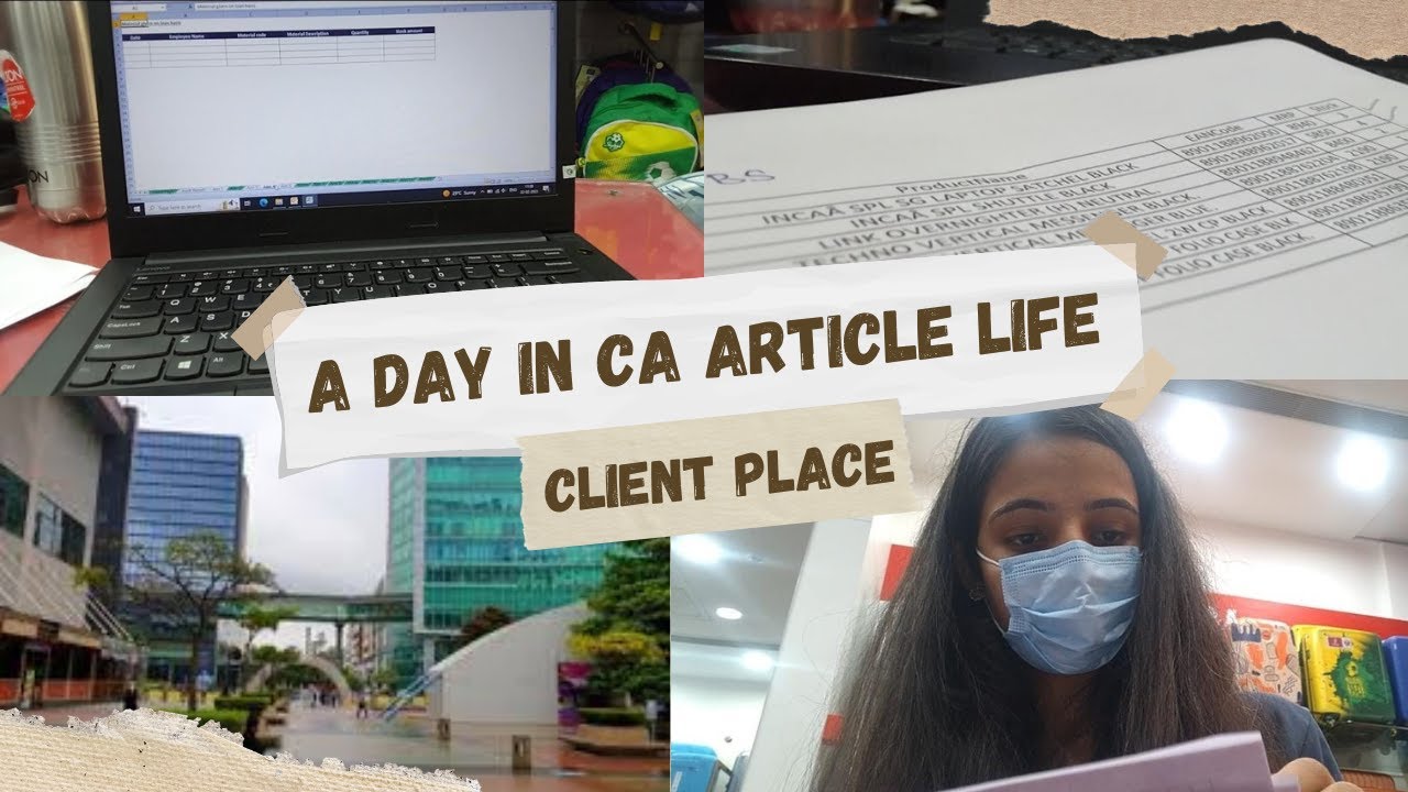 A Day in the life of CA Article | A Day at client place | Audit Vlog | CA Article